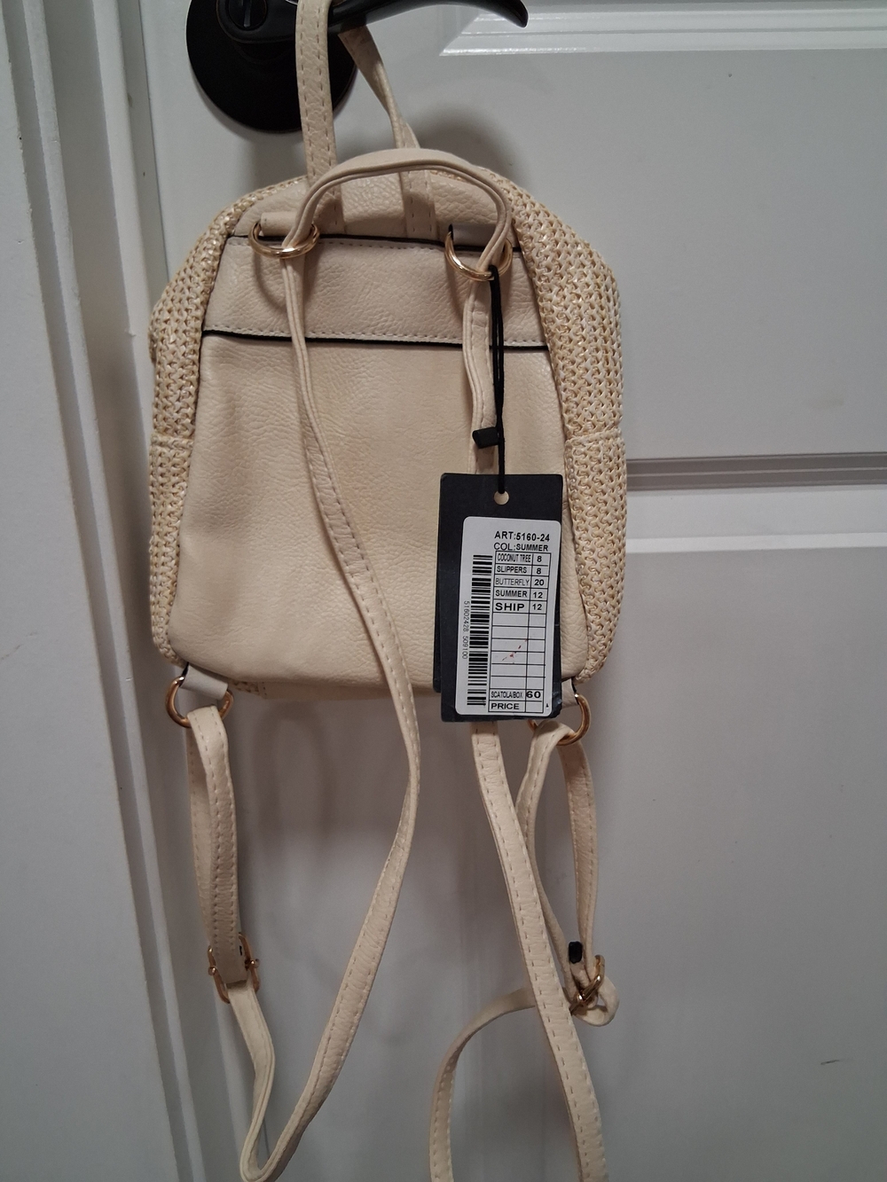 Mini Summer Starfish Backpack - Cream & Blue - Picture 3 of 6